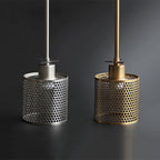 Hessa Contemporary Gold Glass Pendant Light with Globe or Cylinder Shade
