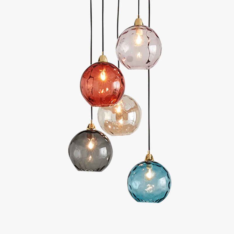 Water-Rippled Glass Pendant Lighting