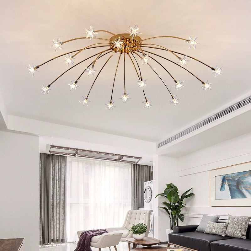 Arisha Art Deco Starry Flush-Mount Ceiling Light