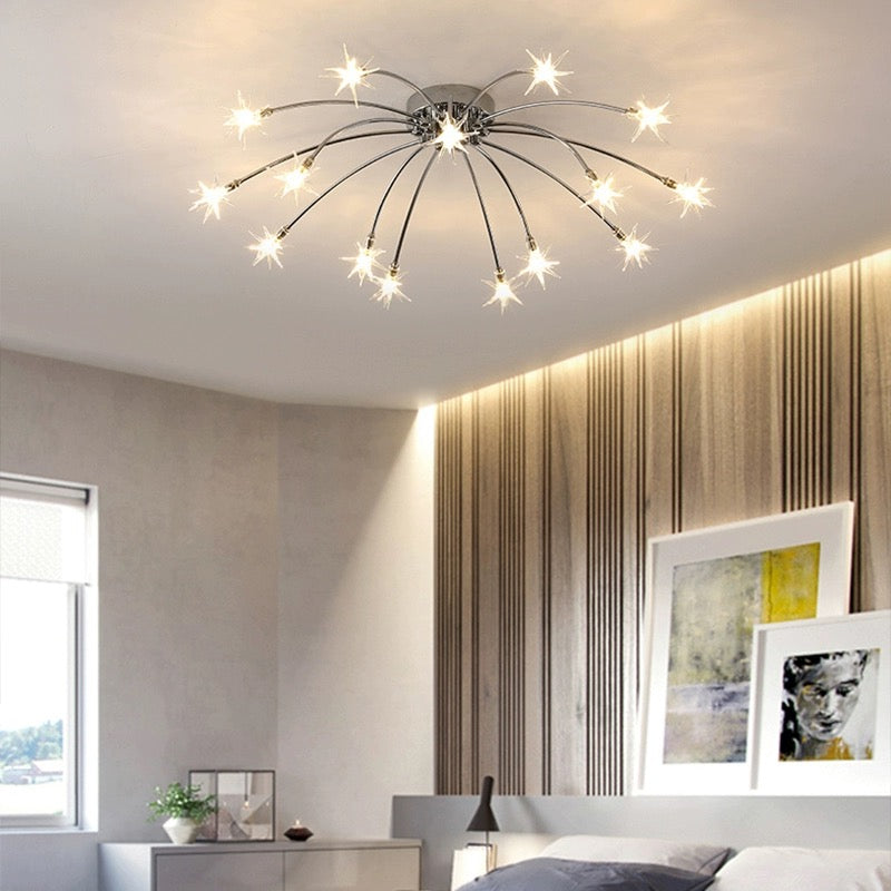 Arisha Art Deco Starry Flush-Mount Ceiling Light