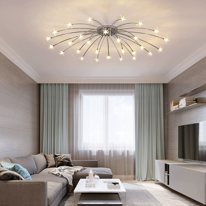Arisha Art Deco Starry Flush-Mount Ceiling Light