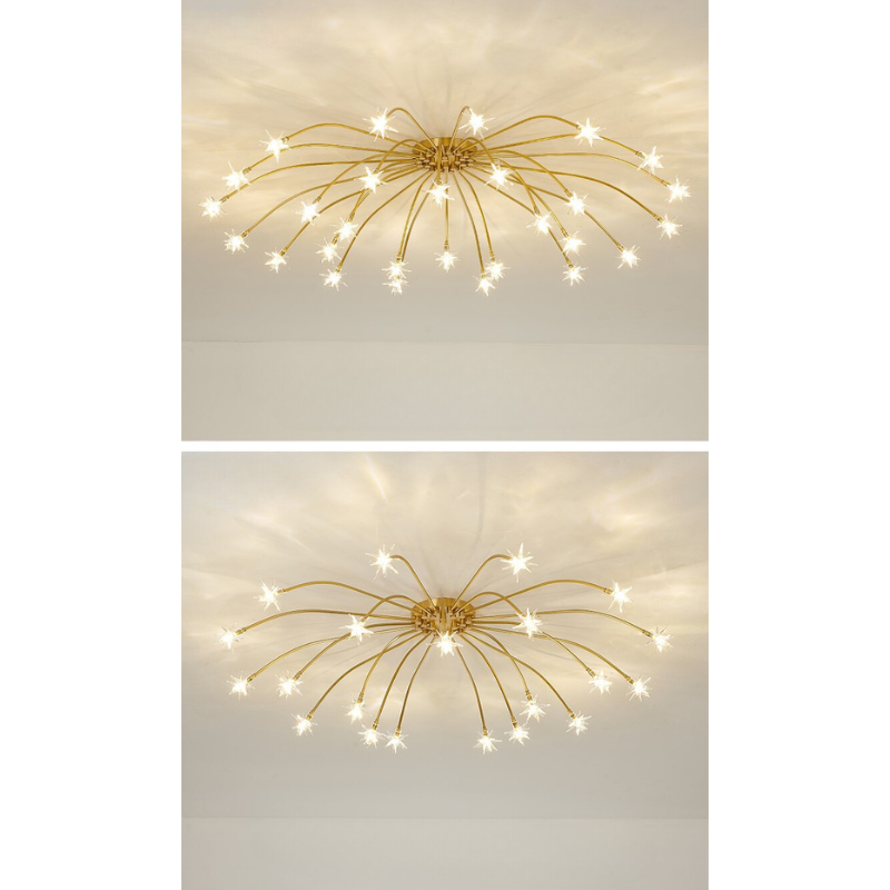 Arisha Art Deco Starry Flush-Mount Ceiling Light