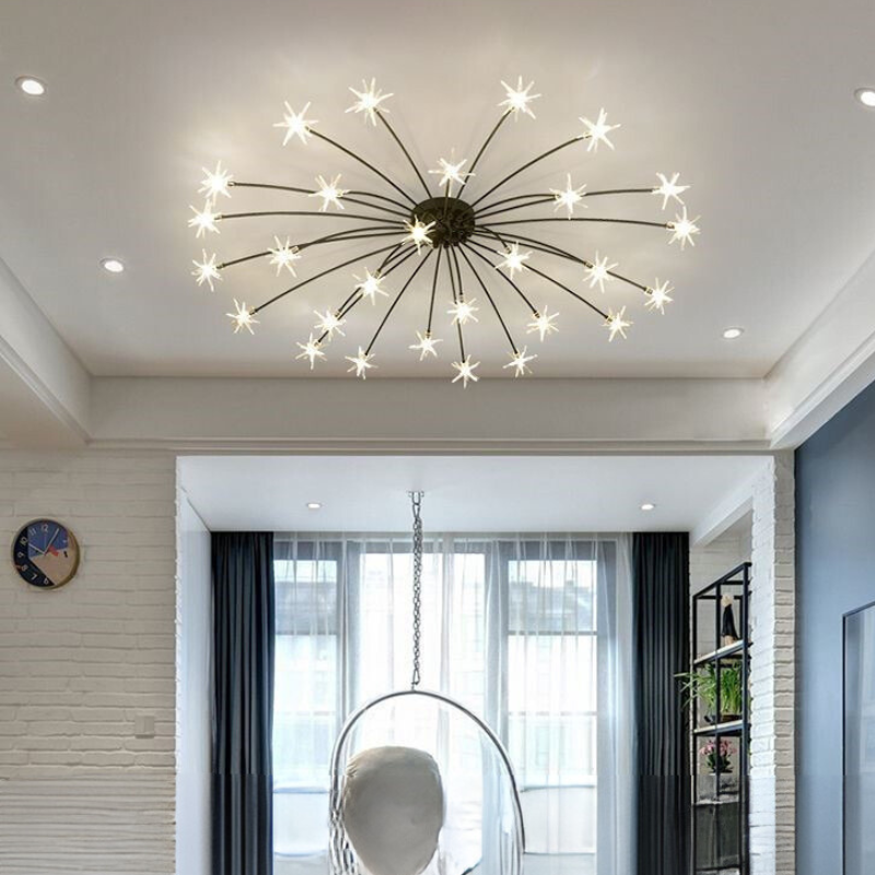 Arisha Art Deco Starry Flush-Mount Ceiling Light