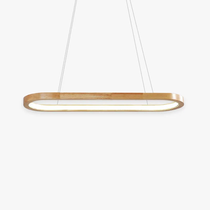 Veon Modern Oval Wood Pendant Light