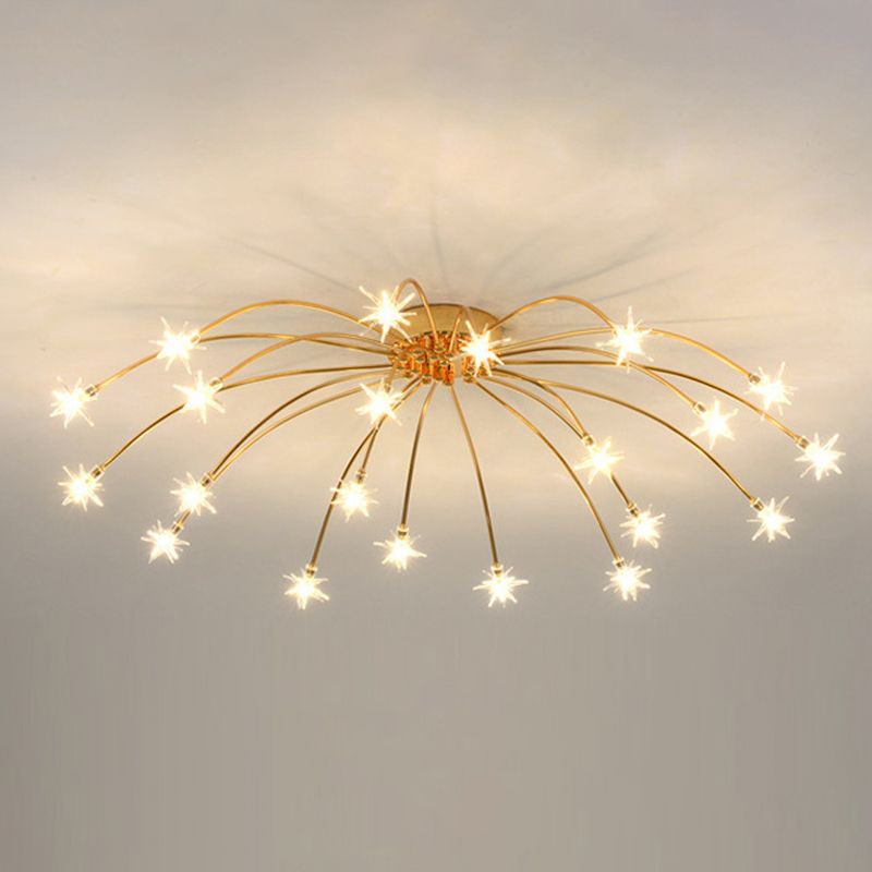Arisha Art Deco Starry Flush-Mount Ceiling Light