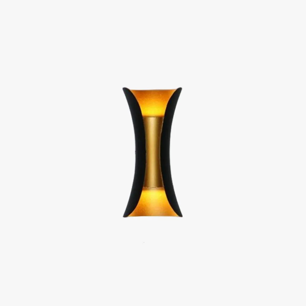 Noxel Kurvige Außenwandleuchte mit LED