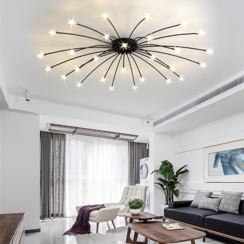 Arisha Art Deco Starry Flush-Mount Ceiling Light
