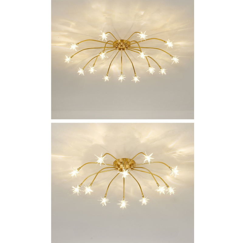 Arisha Art Deco Starry Flush-Mount Ceiling Light