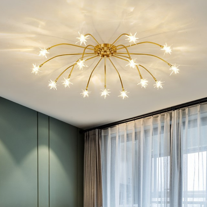 Arisha Art Deco Starry Flush-Mount Ceiling Light