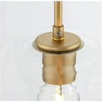 June Diamond-Shaped Glass Pendant Light, Clear/Amber