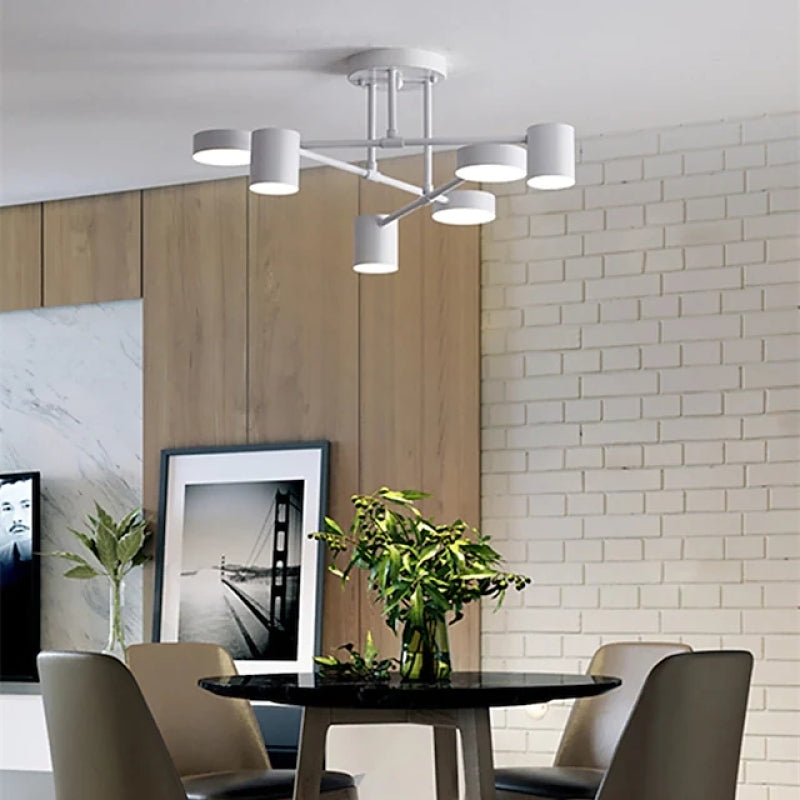Quor 6-Light LED Flush Mount Ceiling Light - Black, White, or Gold