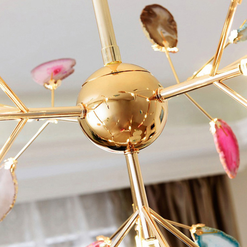 Aria Agate Colourful Chandelier for Bedroom or Living Room