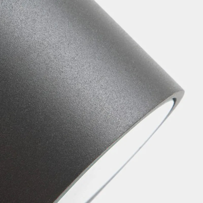 Tavon Minimalist Square Outdoor Wall Lamp in Black Metal