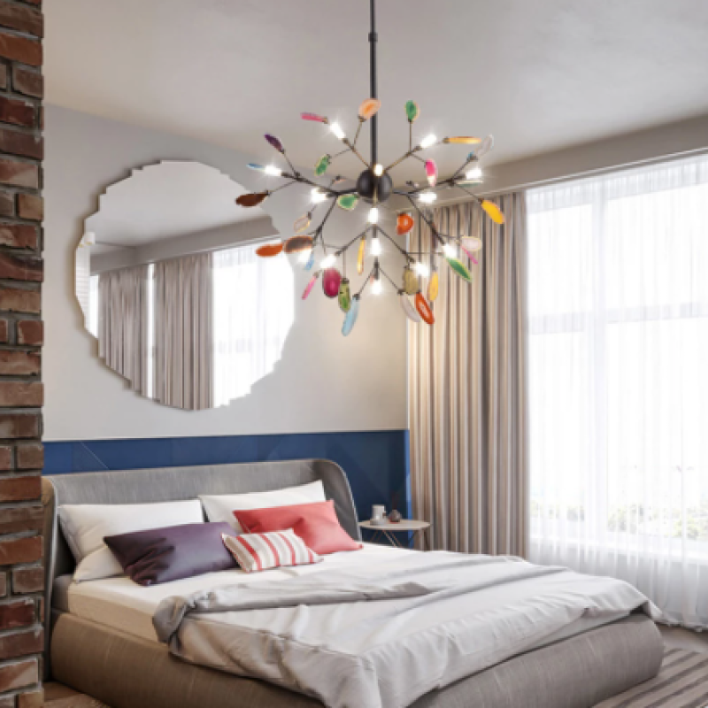 Aria Agate Colourful Chandelier for Bedroom or Living Room