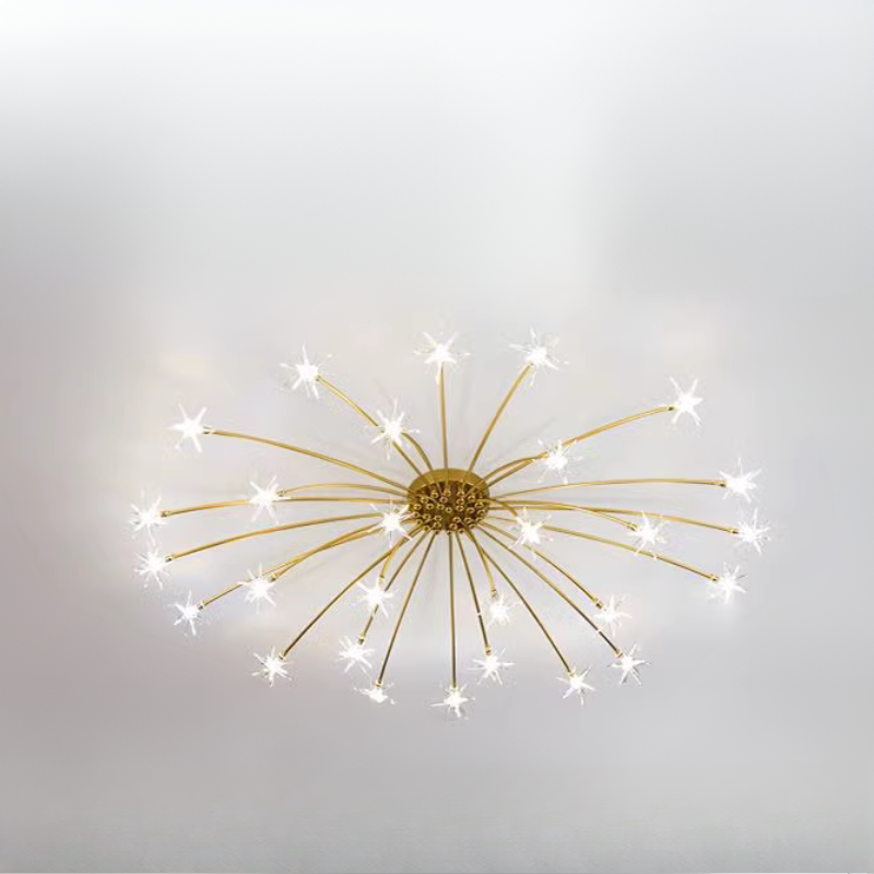 Arisha Art Deco Starry Flush-Mount Ceiling Light