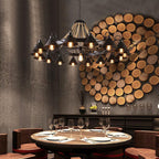 Epoch Vintage Industrial Rope Chandelier for Living Room Lighting