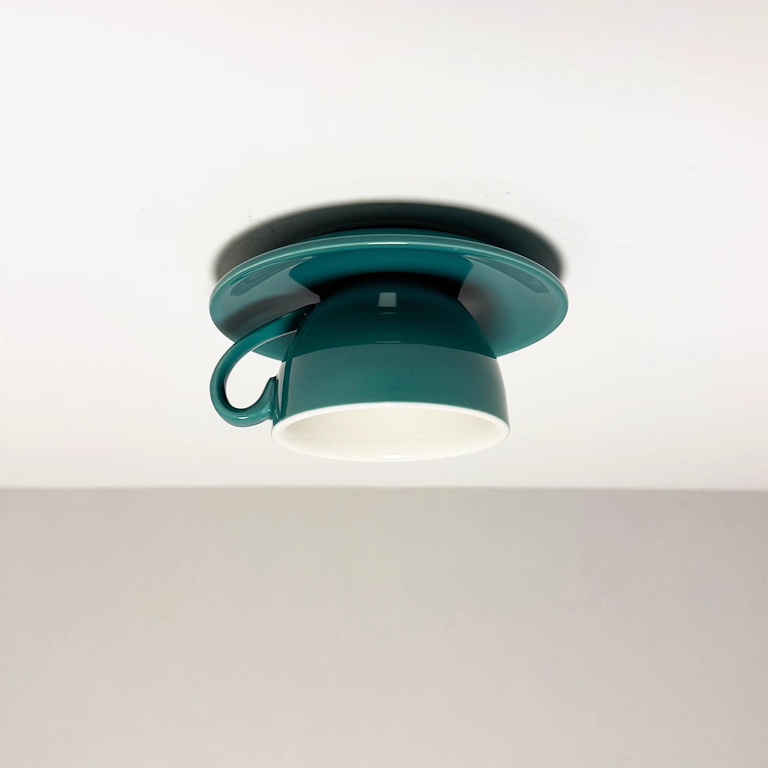 Aria Modern Ceramic Coffee Cups Flush-Mount Ceiling Light
