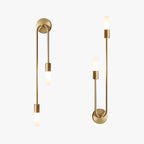 Rime Modern Gold Bedside Wall Sconces, Set of 2