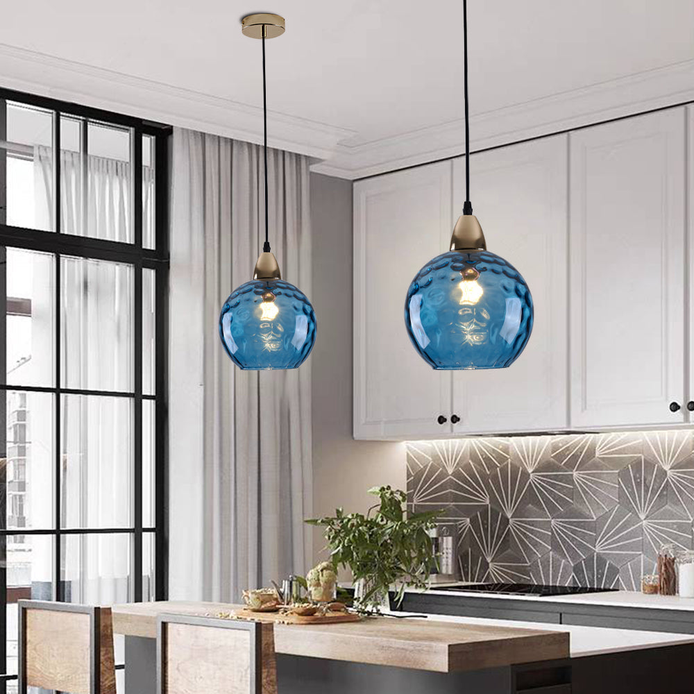 Water-Rippled Glass Pendant Lighting