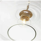 June Diamond-Shaped Glass Pendant Light, Clear/Amber