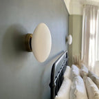 Valentina Modern Globe-Shaped LED Vanity Wall Lamp, Metal & Glass