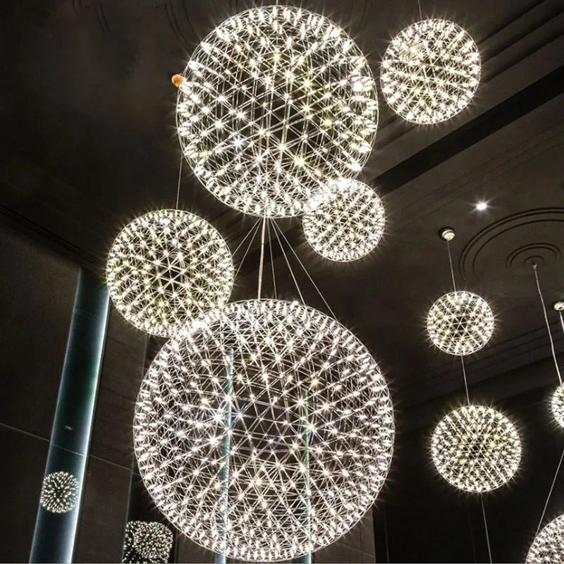 Ariba Art Deco Firework Orbit Shade Pendant Light