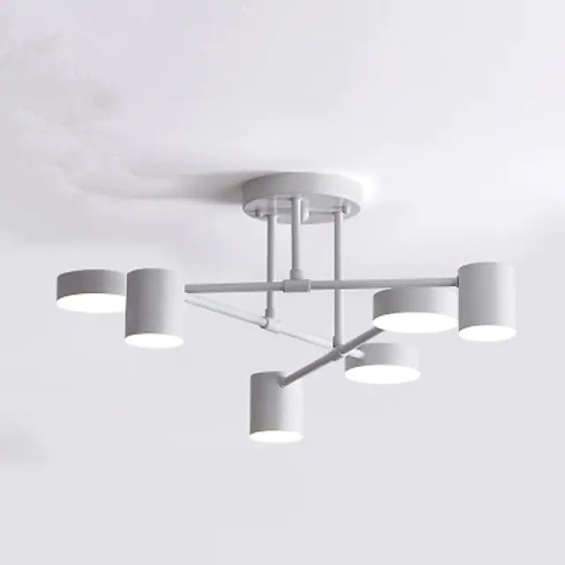 Quor 6-Light LED Flush Mount Ceiling Light - Black, White, or Gold