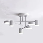 Quor 6-Light LED Flush Mount Ceiling Light - Black, White, or Gold