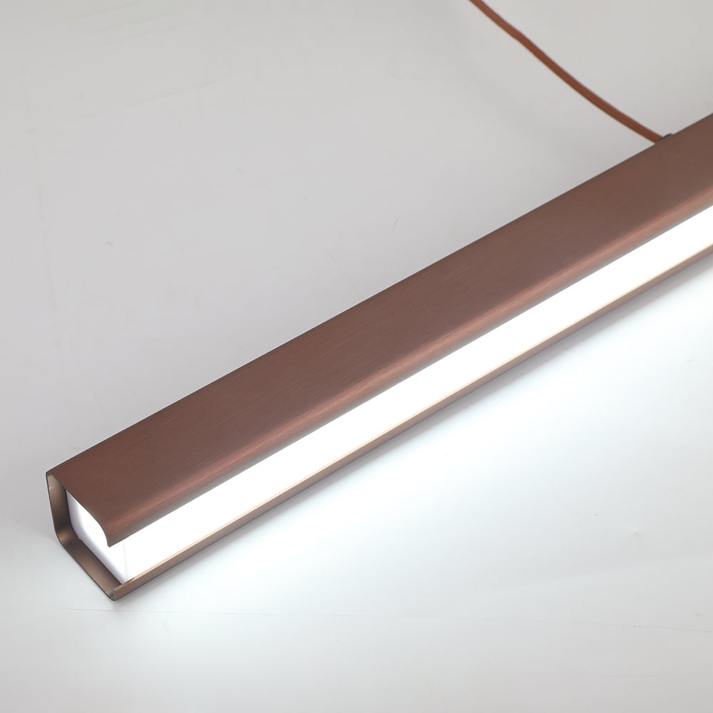 Thala Modern Linear Metal LED Pendant Light - Black or Brown
