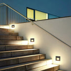 Ray Modern Square Metal Outdoor Deck & Step Light - Black