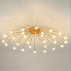 Arisha Art Deco Starry Flush-Mount Ceiling Light