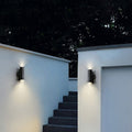 Kren Minimalist Black Metal Dual-Head Outdoor Wall Light
