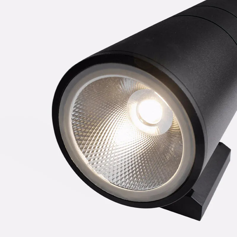 Kren Minimalist Black Metal Dual-Head Outdoor Wall Light