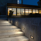 Ray Modern Rectangular Metal Outdoor Step/Deck Light - Black