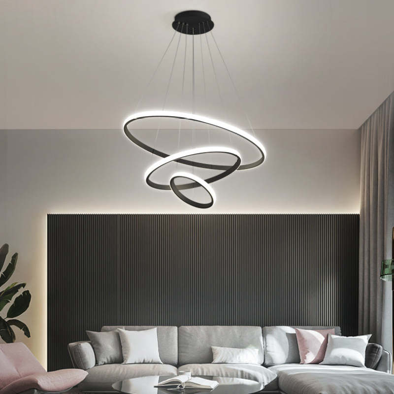 Zin Modern Ring Pendant Light, 2/3/4 Rings