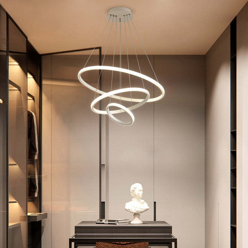 Zin Modern Ring Pendant Light, 2/3/4 Rings