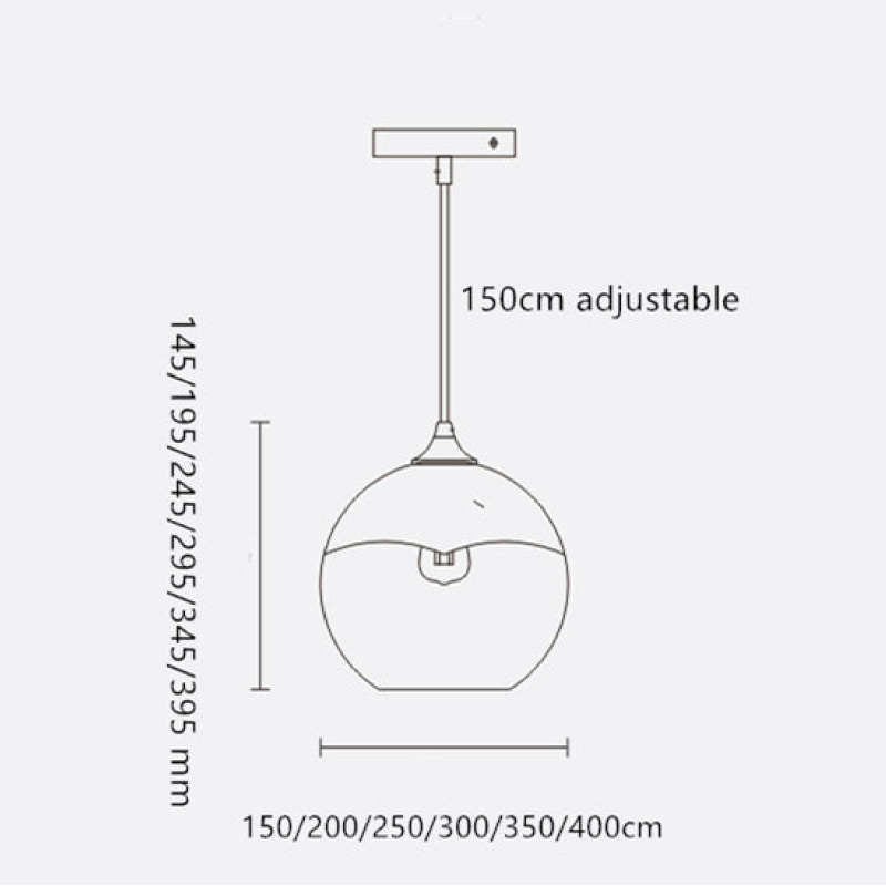 Brina Gradient Frosted Balloon Pendant Light