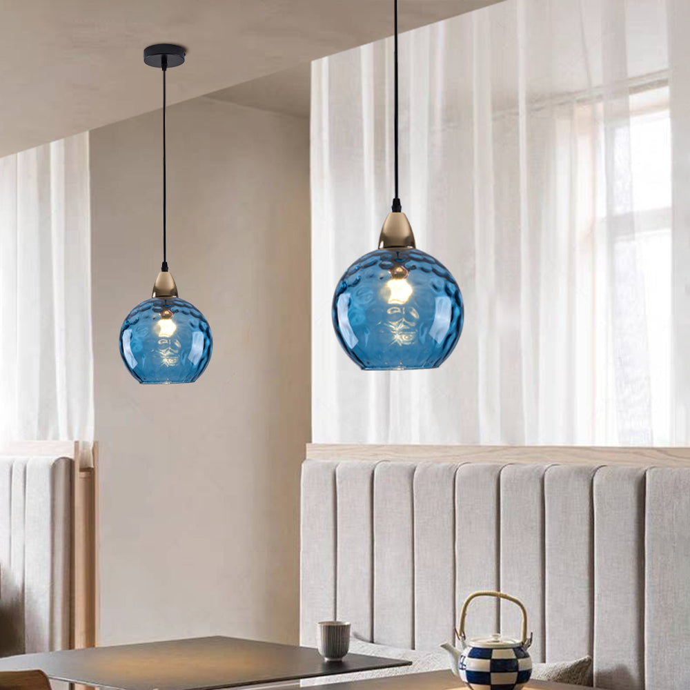 Water-Rippled Glass Pendant Lighting