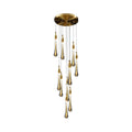 Valentina Gold Modern Teardrop Crystal Chandelier