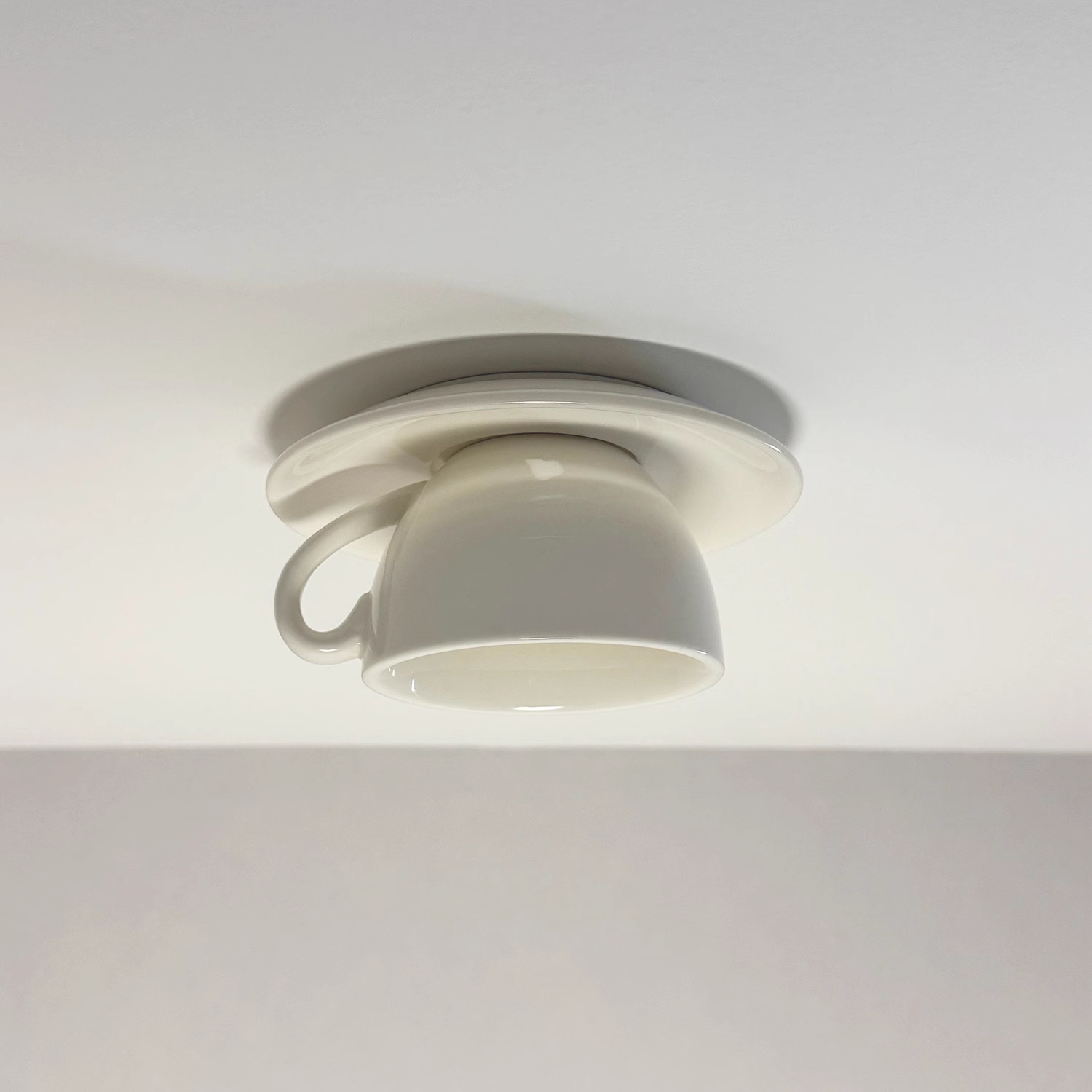 Aria Modern Ceramic Coffee Cups Flush-Mount Ceiling Light