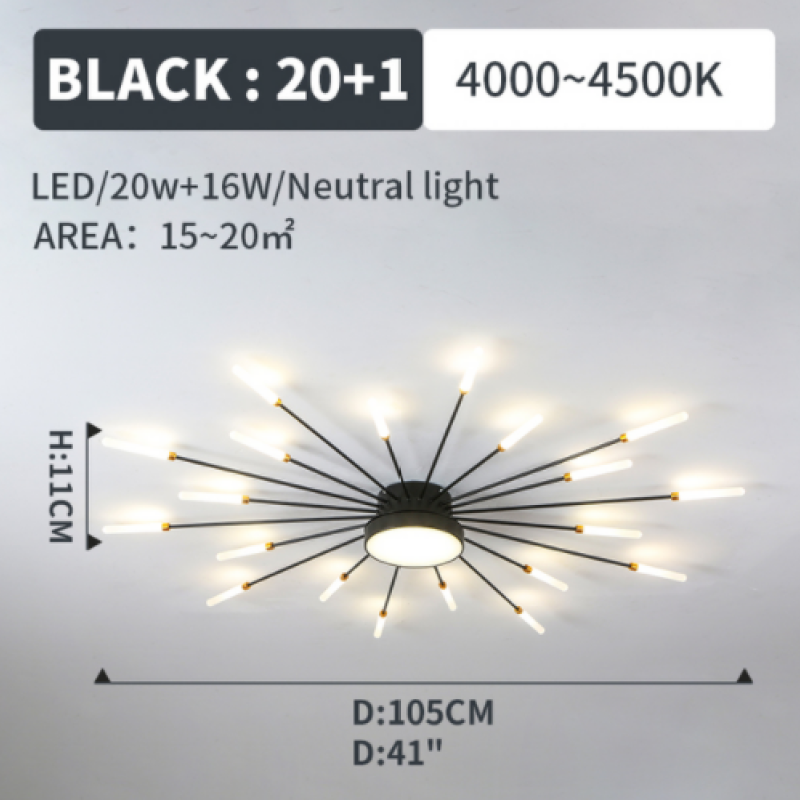 Wesley Modern Firework LED Ceiling Light