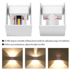 Nexu Modern Adjustable Square LED Outdoor Wall Lamp