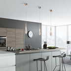 Gold Teardrop Pendant Light