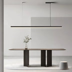 Arisha Minimalist Linear Metal Pendant Light, White or Black