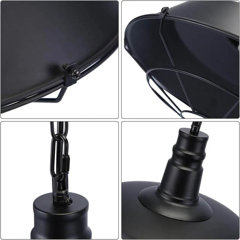 Epoch Rustic Industrial Pendant Light Shade - Black