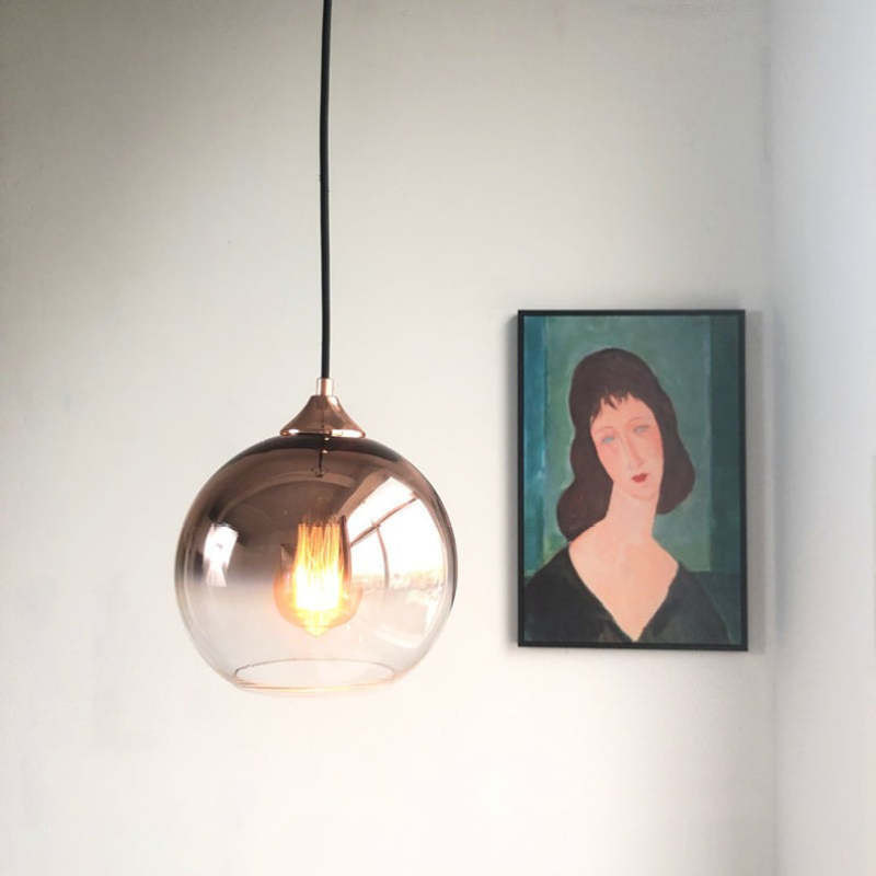 Brina Gradient Frosted Balloon Pendant Light