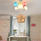Aria Designer Wooden Flush Mount Ceiling Light for Children's Room