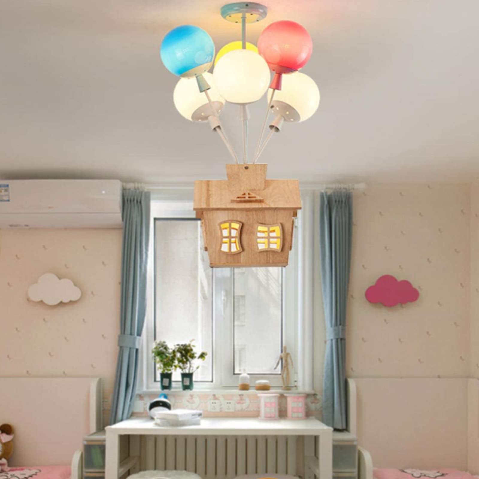 Aria Designer Wooden Flush Mount Ceiling Light for Children's Room