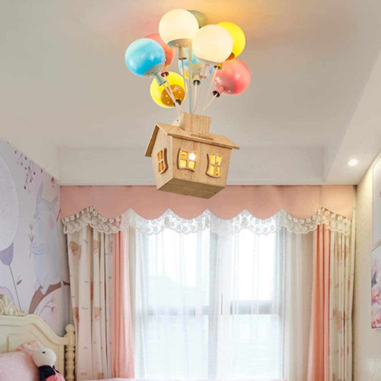 Aria Designer Wooden Flush Mount Ceiling Light for Children's Room