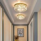 Kristy Luxury Crystal & Metal Flush-Mount Ceiling Light